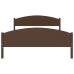 Estructura cama sin colchón madera pino marrón oscuro 140x200cm