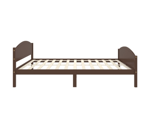 Estructura cama sin colchón madera pino marrón oscuro 140x200cm