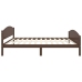Estructura cama sin colchón madera pino marrón oscuro 140x200cm