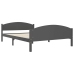 Estructura cama sin colchón madera pino gris oscuro 160x200 cm
