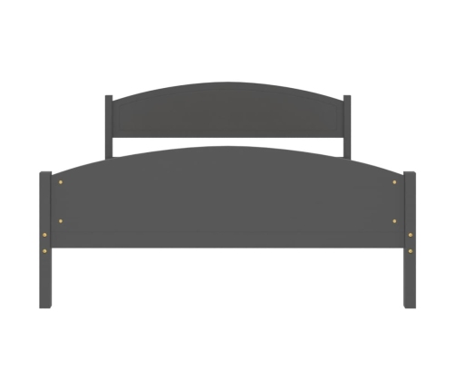 Estructura cama sin colchón madera pino gris oscuro 160x200 cm