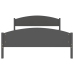 Estructura cama sin colchón madera pino gris oscuro 160x200 cm