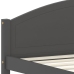 Estructura cama sin colchón madera pino gris oscuro 160x200 cm