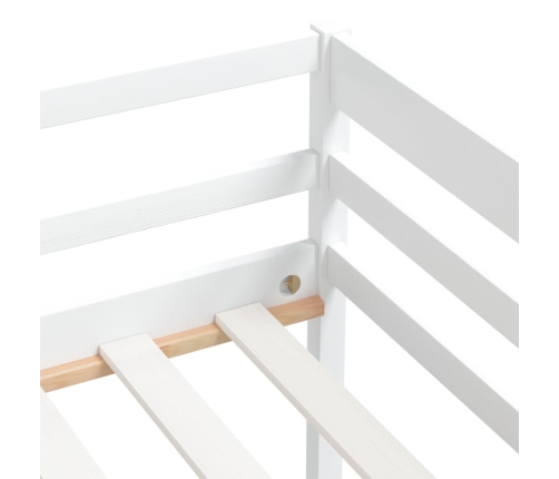 Estructura de cama sin colchón madera de pino blanco 90x200 cm