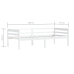 Estructura de cama sin colchón madera de pino blanco 90x200 cm