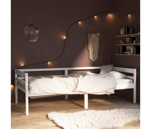 Estructura de cama sin colchón madera de pino blanco 90x200 cm