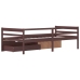 vidaXL Cama con cajones y armario madera pino marrón oscuro 90x200 cm