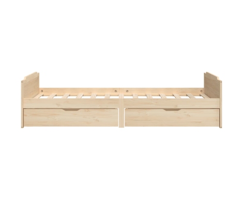 vidaXL Estructura de cama con cajones madera maciza de pino 90x200 cm