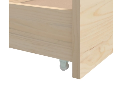 vidaXL Estructura de cama con cajones madera maciza de pino 90x200 cm