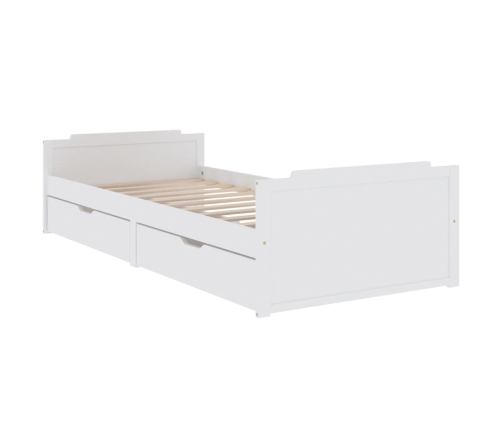 Estructura de cama sin colchón madera de pino blanca 90x200 cm