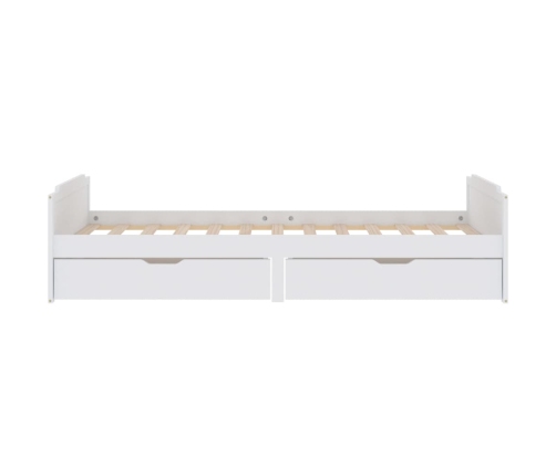 Estructura de cama sin colchón madera de pino blanca 90x200 cm