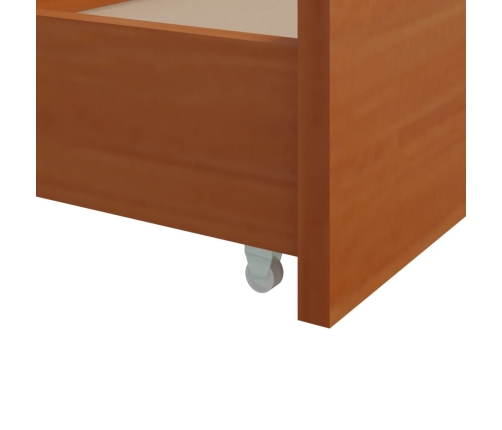 Estructura cama cajones madera maciza de pino marrón 90x200 cm