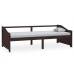 Sofá cama 3 plazas madera maciza pino marrón oscuro 90x200 cm