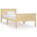 Estructura de cama sin colchón madera maciza de pino 90x200 cm