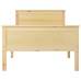 Estructura de cama sin colchón madera maciza de pino 90x200 cm