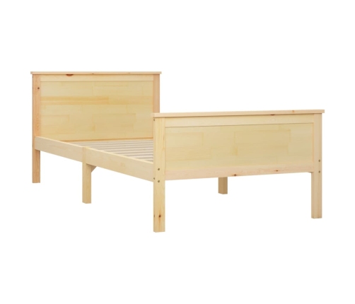 Estructura de cama sin colchón madera maciza de pino 90x200 cm