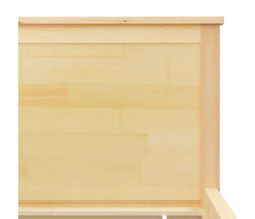 Estructura de cama sin colchón madera maciza de pino 90x200 cm