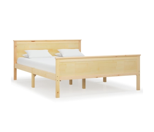 Estructura de cama sin colchón madera de pino maciza 120x200 cm