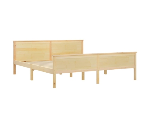 Estructura de cama sin colchón madera maciza de pino 180x200 cm