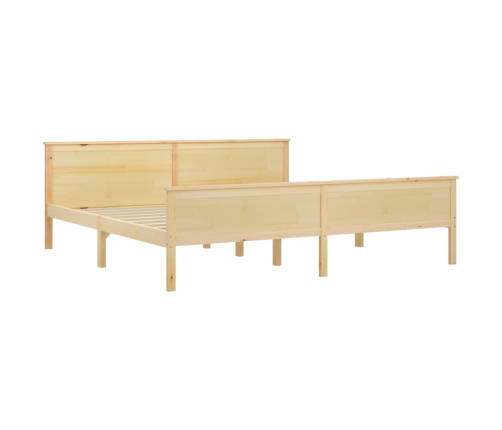 Estructura de cama sin colchón madera maciza de pino 200x200 cm