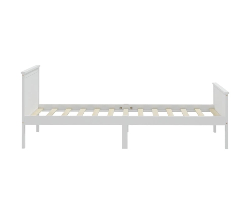 vidaXL Estructura de cama de madera maciza de pino blanco 100x200 cm