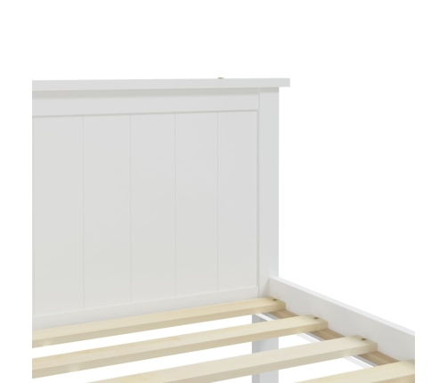 vidaXL Estructura de cama de madera maciza de pino blanco 100x200 cm