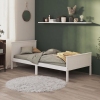 vidaXL Estructura de cama de madera maciza de pino blanco 100x200 cm