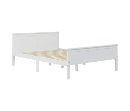 Estructura de cama sin colchón madera de pino blanco 160x200 cm