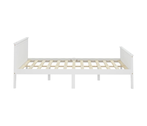 Estructura de cama sin colchón madera de pino blanco 160x200 cm