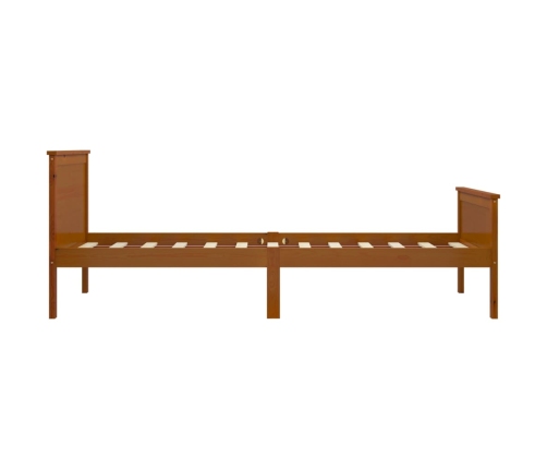 Estructura cama sin colchón madera pino marrón miel 90x200 cm