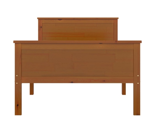 Estructura cama sin colchón madera pino marrón miel 90x200 cm