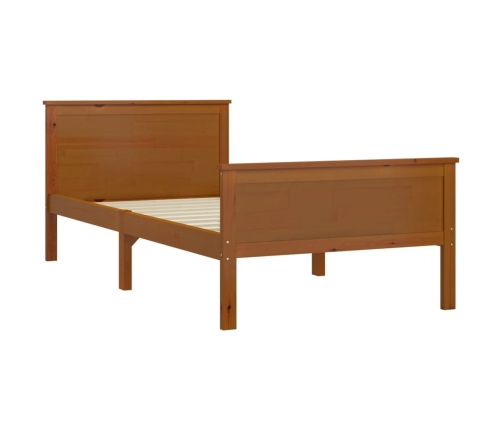 vidaXL Estructura de cama madera maciza pino marrón miel 100x200 cm