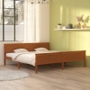 vidaXL Estructura de cama madera maciza pino marrón miel 200x200 cm