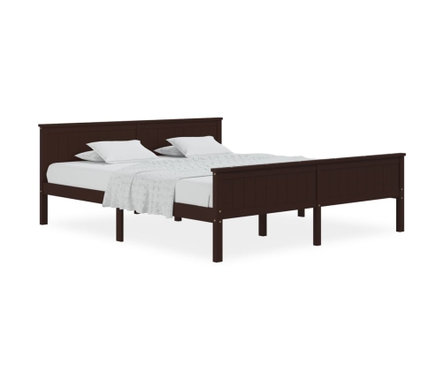 Estructura cama sin colchón madera pino marrón oscuro 180x200cm