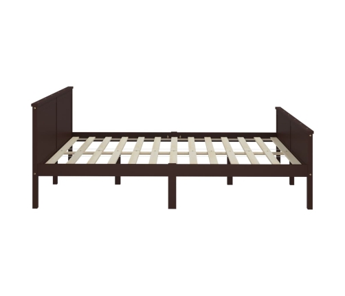 Estructura cama sin colchón madera pino marrón oscuro 180x200cm