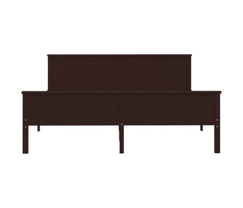 Estructura cama sin colchón madera pino marrón oscuro 180x200cm