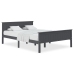 Estructura de cama sin colchón madera de pino gris 140x200 cm