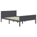 Estructura de cama sin colchón madera de pino gris 140x200 cm