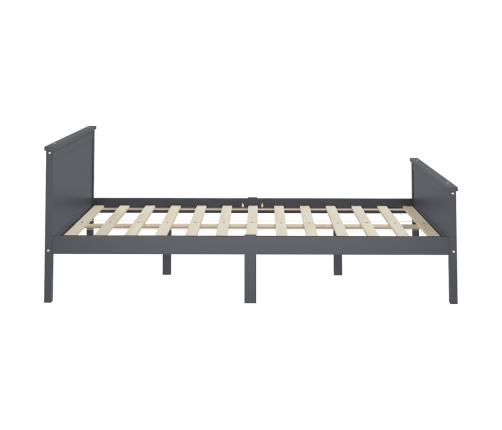Estructura de cama sin colchón madera de pino gris 140x200 cm