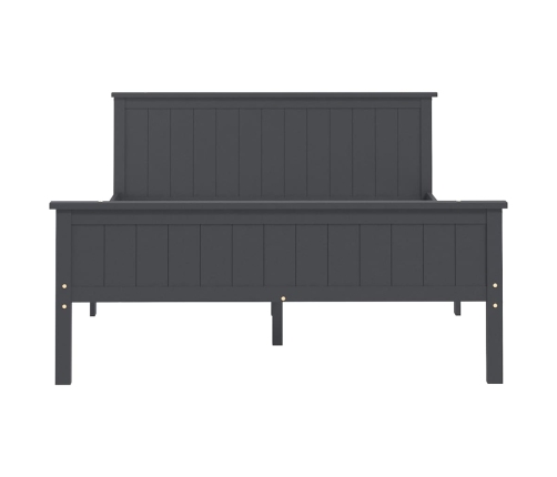 Estructura de cama sin colchón madera de pino gris 140x200 cm