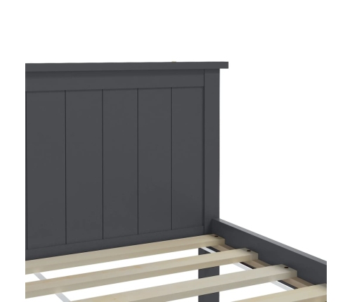 Estructura de cama sin colchón madera de pino gris 140x200 cm