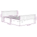 Estructura de cama sin colchón madera de pino gris 140x200 cm