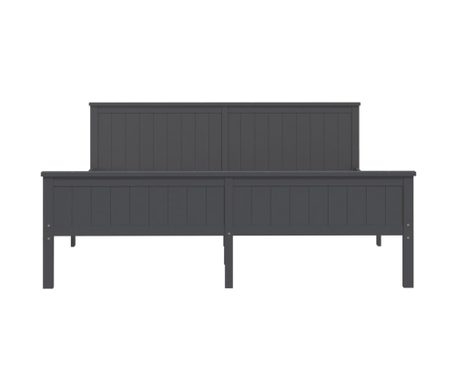 Estructura de cama sin colchón madera de pino gris 180x200 cm