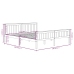 Estructura de cama sin colchón madera de pino gris 180x200 cm