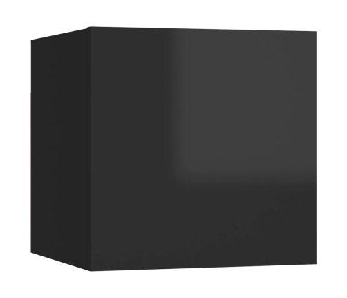 Mesitas de noche 2 uds madera contrachapada negro 40x30x30 cm