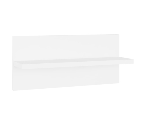 Estantes de pared 4uds madera contrachapada blanco 40x11,5x18cm