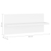 Estantes de pared 4uds madera contrachapada blanco 40x11,5x18cm