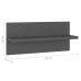 Estantes de pared 2 uds madera contrachapada gris 40x11,5x18 cm