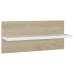 vidaXL Estantes de pared 4 uds blanco y roble Sonoma 40x11,5x18 cm