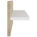 vidaXL Estantes de pared 4 uds blanco y roble Sonoma 40x11,5x18 cm